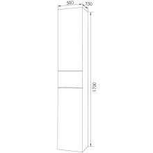 Шкаф пенал Marka One Lacio 30П L У73230 подвесной Black stone