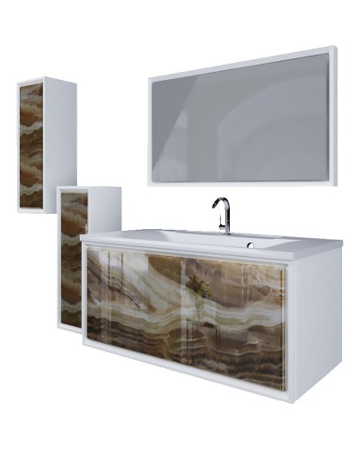 Шкаф пенал Marka One Seattle 30П L У73217 подвесной Onyx