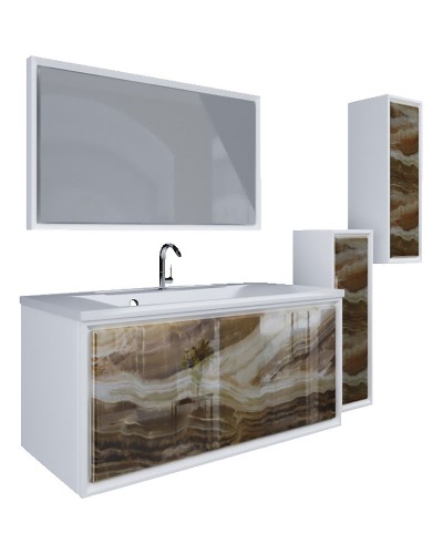 Шкаф пенал Marka One Seattle 30П R У73157 подвесной Onyx