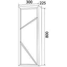 Шкаф пенал Marka One Seattle 30П R У73157 подвесной Onyx