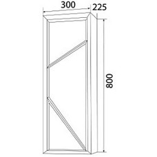 Шкаф пенал Marka One Seattle 30П R У73157 подвесной Onyx