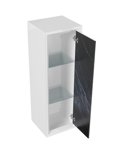 Шкаф пенал Marka One Seattle 30П R У73160 подвесной Black stone