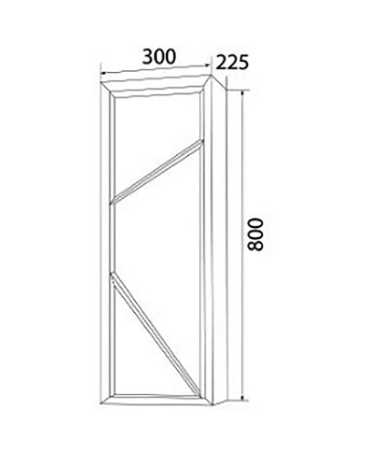 Шкаф пенал Marka One Seattle 30П R У73160 подвесной Black stone