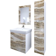 Шкаф пенал Marka One Visbaden 30П R У73124 подвесной Onyx