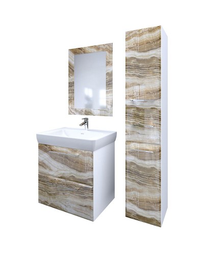 Шкаф пенал Marka One Visbaden 30П R У73124 подвесной Onyx