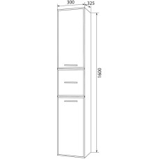 Шкаф пенал Marka One Visbaden 30П R У73124 подвесной Onyx