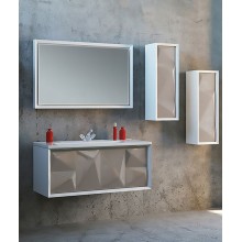 Шкаф пенал Marka One Romb 30П R У71342 подвесной Cappuccino