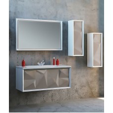 Шкаф пенал Marka One Romb 30П R У71342 подвесной Cappuccino