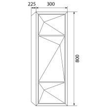 Шкаф пенал Marka One Romb 30П R У71342 подвесной Cappuccino