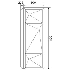 Шкаф пенал Marka One Romb 30П R У71344 подвесной White