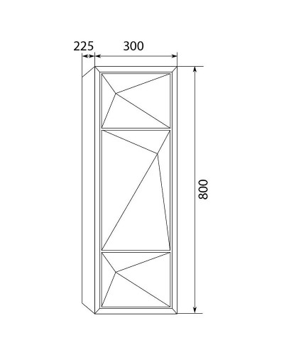 Шкаф пенал Marka One Romb 30П L У73558 подвесной White