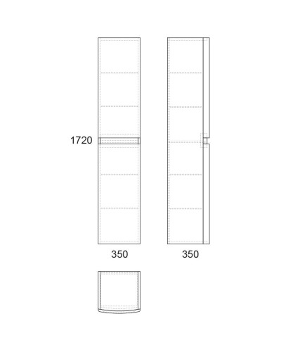 Пенал подвесной белый глянец OWL 1975 Gotland OW01.03.00