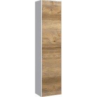 Пенал подвесной белый глянец/ дуб балтийский L/ R Aqwella 5 Stars Mobi MOB0535W/ MOB0735DB/ P