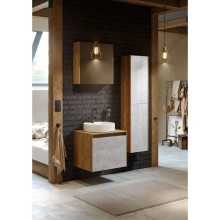 Пенал подвесной дуб балтийский/ бетон светлый L/ R Aqwella 5 Stars Mobi MOB0535DB/ MOB0735BS/ P