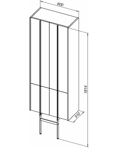 Шкаф пенал Allen Brau Reality 60 1.32003.WM подвесной Белый матовый
