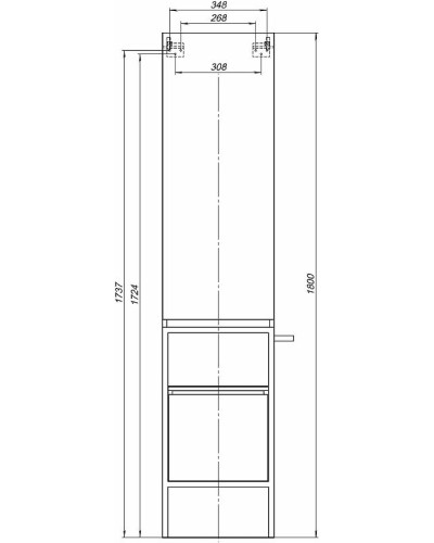 Шкаф пенал Allen Brau Priority 40 R 1.31005.WM Белый матовый