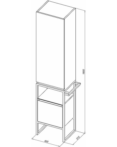 Шкаф пенал Allen Brau Priority 40 L 1.31006.WM Белый матовый