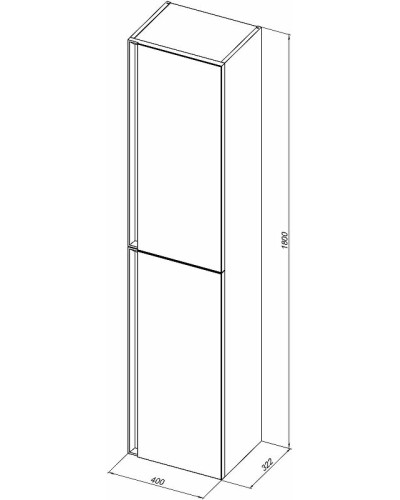 Шкаф пенал Allen Brau Eclipse 40 1.E1005.CGM подвесной Олива матовый