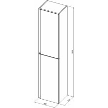 Шкаф пенал Allen Brau Eclipse 40 1.E1005.WM подвесной Белый матовый