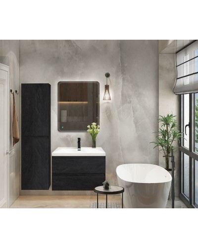 Шкаф пенал Cezares Molveno 40 MOLVENO-1600-2A-SC-NR подвесной Nero