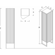 Шкаф пенал Boheme Armadi Art Monaco 35 L 868-RG-L Бордо глянец Золото