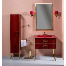 Шкаф пенал Boheme Armadi Art Monaco 35 L 868-RG-L Бордо глянец Золото