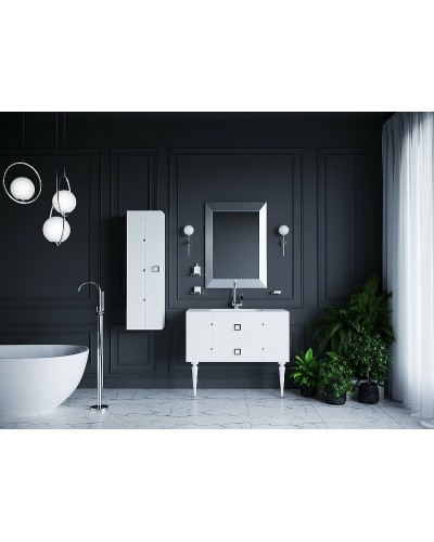 Шкаф пенал Boheme Armadi Art Vallessi Avantgarde Piazza 35 844-WCR подвесной Белый Хром