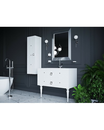 Шкаф пенал Boheme Armadi Art Vallessi Avantgarde Piazza 35 844-WCR подвесной Белый Хром