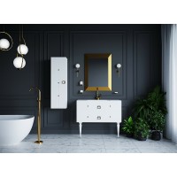 Шкаф пенал Boheme Armadi Art Vallessi Avantgarde Piazza 35 844-WG подвесной Белый Золото