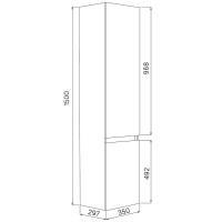 Шкаф пенал Iddis Zodiac 35 ZOD35W0i97 подвесной Белый