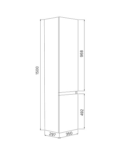 Шкаф пенал Iddis Zodiac 35 ZOD35W0i97 подвесной Белый