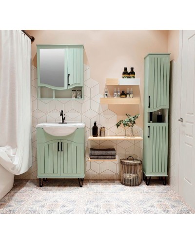 Шкаф пенал Runo Марсель 30 R 00-00001221 Мята