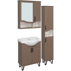 Шкаф пенал Runo Марсель 30 R 00-00001222 Бежевый