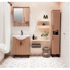 Шкаф пенал Runo Марсель 30 R 00-00001222 Бежевый