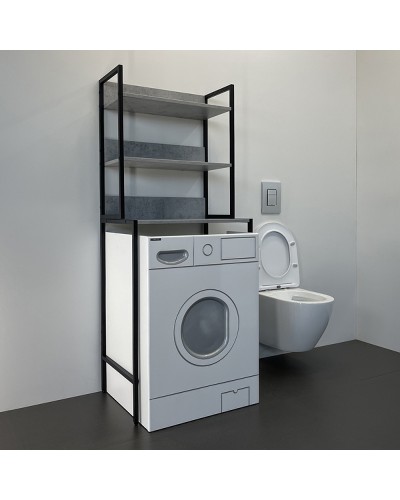 Стеллаж Comforty 65 00-00011164 над стиральной машиной Бетон светлый