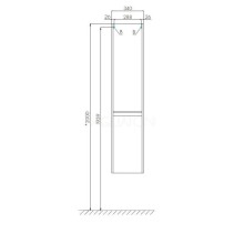 Пенал подвесной белый глянец Акватон Лондри 1A236203LH010