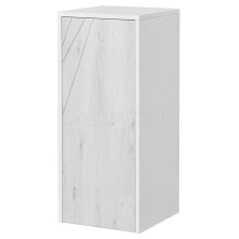 Полупенал белый глянец/ольха наварра с бельевой корзиной Акватон Сакура 1A220703SKW80