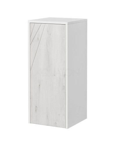 Полупенал белый глянец/ольха наварра с бельевой корзиной Акватон Сакура 1A220703SKW80