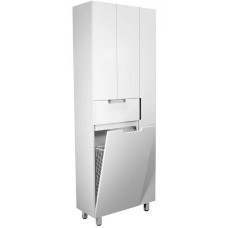 Шкаф пенал Style Line Оптима 70 ЛС-000010058 с бельевой корзиной Белый