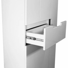 Шкаф пенал Style Line Оптима 70 ЛС-000010058 с бельевой корзиной Белый