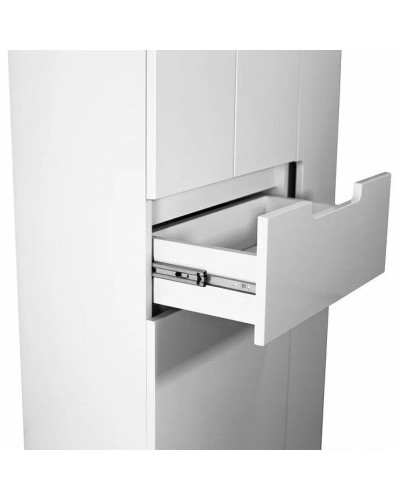 Шкаф пенал Style Line Оптима 70 ЛС-000010058 с бельевой корзиной Белый