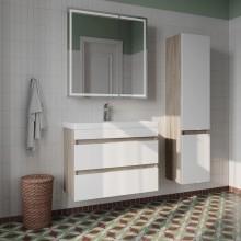 Шкаф пенал Iddis Zodiac 35 ZOD35A0i97 подвесной Белый под Дерево