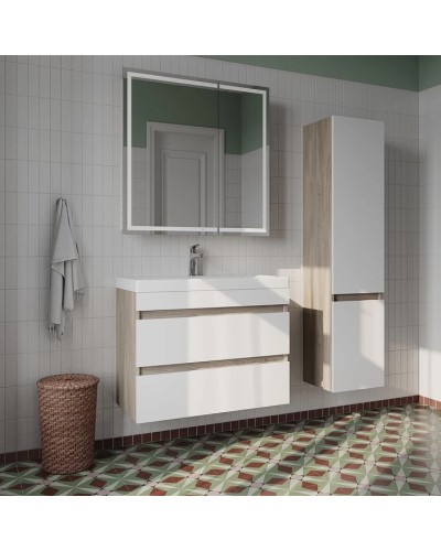 Шкаф пенал Iddis Zodiac 35 ZOD35A0i97 подвесной Белый под Дерево