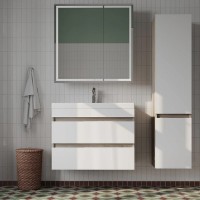 Шкаф пенал Iddis Zodiac 35 ZOD35A0i97 подвесной Белый под Дерево