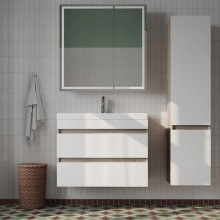 Шкаф пенал Iddis Zodiac 35 ZOD35A0i97 подвесной Белый под Дерево