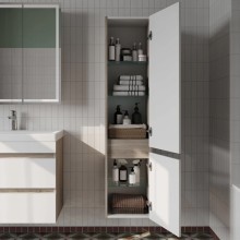 Шкаф пенал Iddis Zodiac 35 ZOD35A0i97 подвесной Белый под Дерево