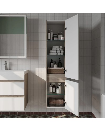 Шкаф пенал Iddis Zodiac 35 ZOD35A0i97 подвесной Белый под Дерево