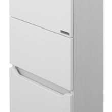 Пенал напольный белый/выбеленное дерево с бельевой корзиной Акватон Дакота 1A203203DAAY0