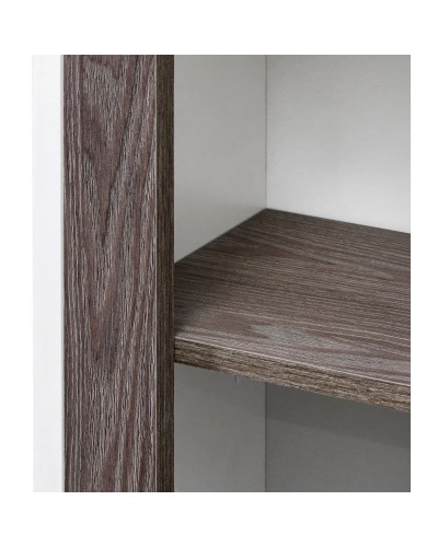 Пенал подвесной белый глянец/грецкий орех R Акватон Рене 1A222003NRC80