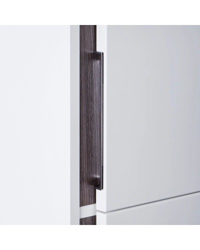 Пенал подвесной белый глянец/грецкий орех R Акватон Рене 1A222003NRC80